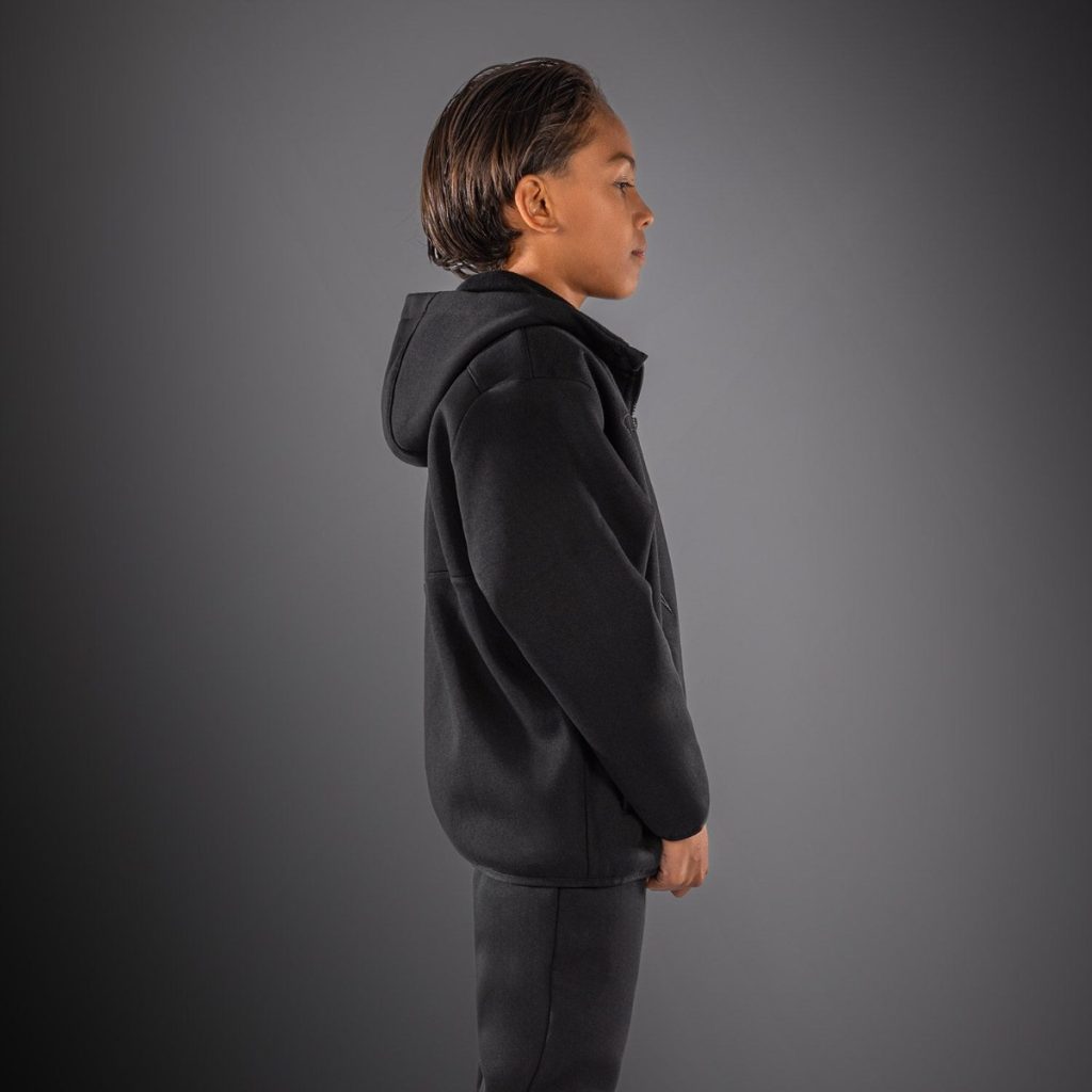 Детски Спортен Екип Venum Attack Fleece & Weave Black – горнище – под ъгъл