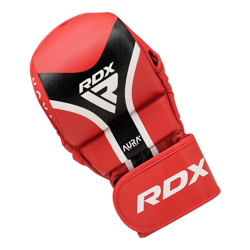 ММА ръкавици RDX Shooter Aura Plus T-17 червени – отпред