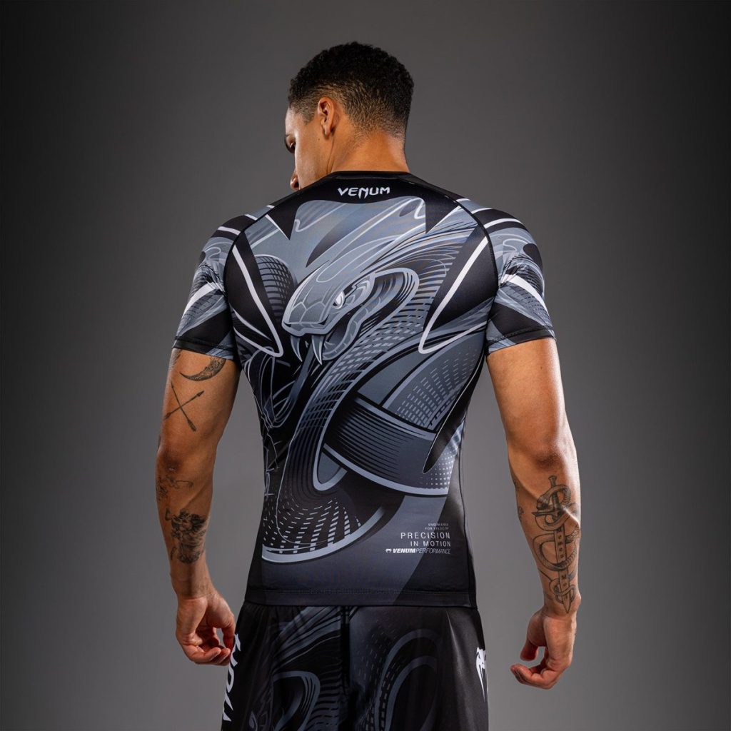 Рашгард Venum Crimson Viper 2.0 Short Sleeve Black/Grey – отзад
