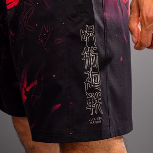 Шорти Jujutsu Kaisen x Venum Itadori Training Black/Red – детайл на крачола