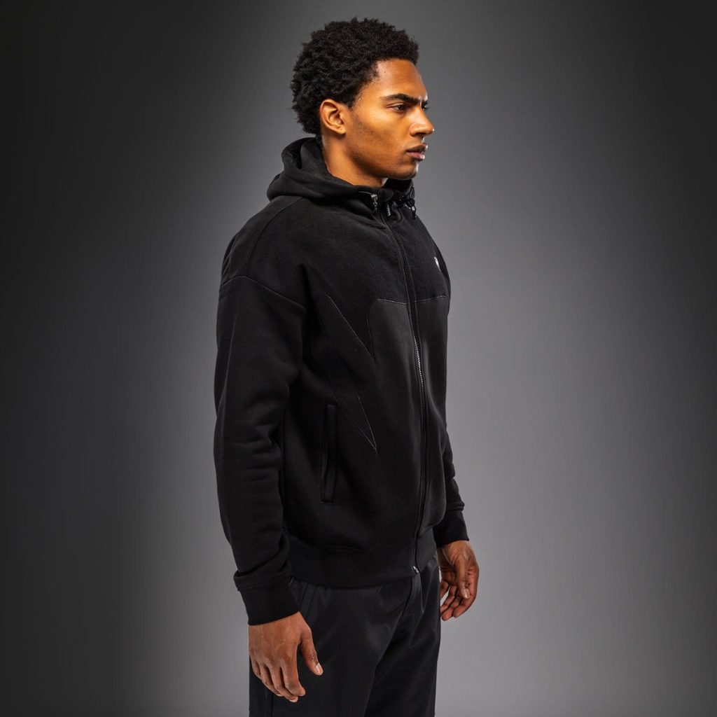 Спортен Екип Venum Attack Fleece & Weave Black – горнище – отстрани