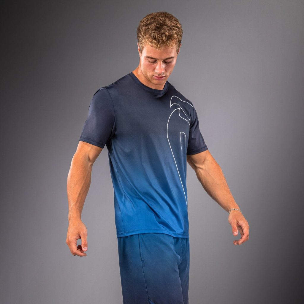 Тениска Venum Giant Shift Dry Tech Dark Navy/Blue – под ъгъл